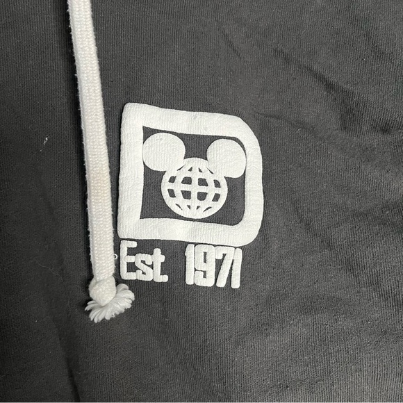 Disney World Hooded Spirit Jersey Adult Small Disney Parks Grey FLAWED. - Picture 2 of 7